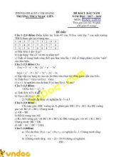 Bộ đề khảo sát chất lượng đầu năm môn Toán Lớp 8 - Năm học 2017-2018 - Trường THCS Ngọc Liên (Có đáp án)